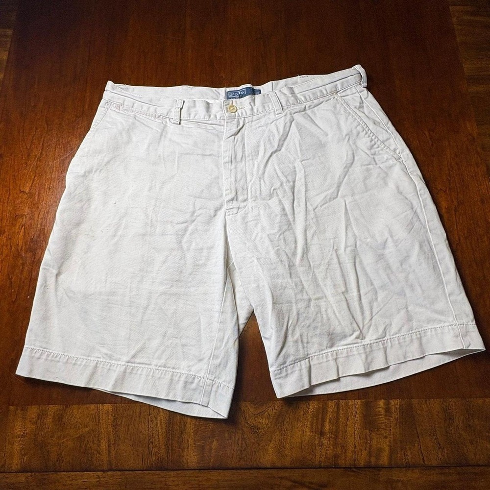 Polo Ralph Lauren Prospect Shorts Mens 36 White Chino Preppy Casual